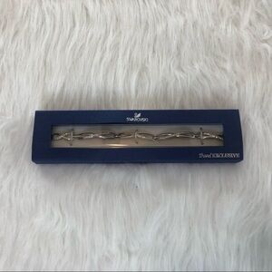 Swarovski Bracelet New Original Box Stamped SWAROVSKI Silvertone Clear Crystal